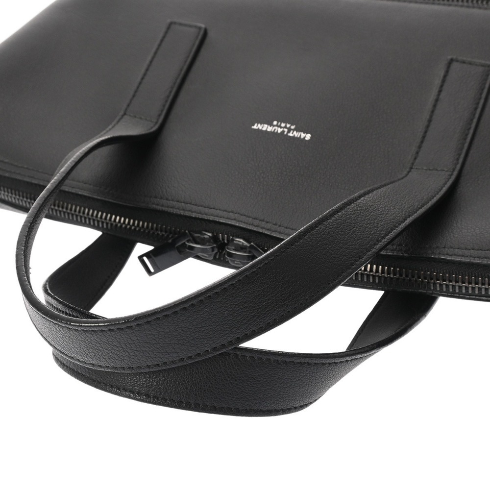 SAINT LAURENT black leather briefcase - Picture 3 of 10